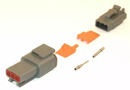 Deutsch DTM liitinlukitsin DTM04-3P naaraskuoreen - Deutsch-liittimet - DTM-WM3P - 1