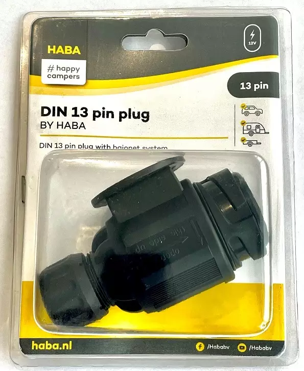 Haba pistoke muovi 13-napainen - Peräkärryn rasiat ja pistokkeet - 4701500P - 1