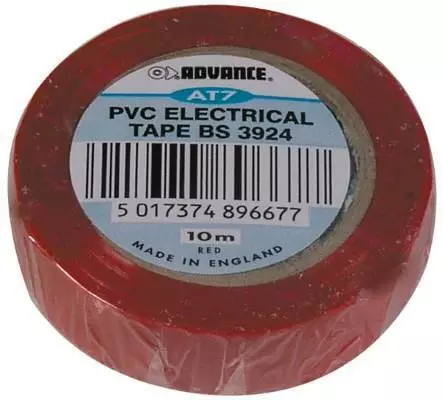Sähköteippi punainen 15mm x 10m - Teipit - 921-6041P - 1
