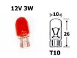 Polttimo 12V 3W Oranssi - Auton polttimot - 12256OR - 1