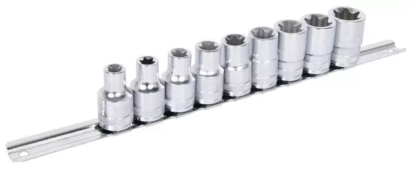 Hylsysarja 1/2" Kiskossa E10-E24 E-Torx Boxo - Hylsysarjat - 284-B33-TX1909R - 1