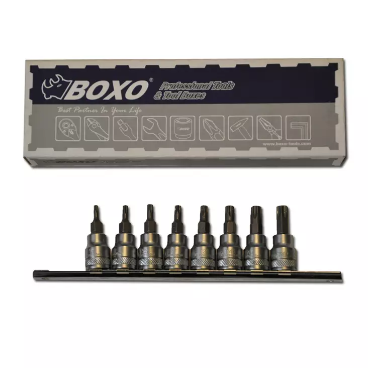 Hylsysarja 3/8" Kiskossa T15-T50Torx - Hylsysarjat - 284-B33-ITX3008R - 1