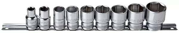 Hylsysarja Kiskossa 1/2" 10-27 mm Boxo 9-osaa - Hylsysarjat - 284-B33-1909R - 1