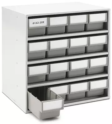 Kennoset Laatikosta 16-lokero Harmaa 400x300x395 mm - Lokerikot - 699-6163-30R - 1