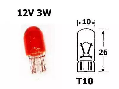 Polttimo 12V 3W Oranssi - Auton polttimot - 12256OR - 1