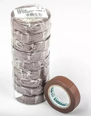 Sähköteippi ruskea 15mm x 10m - Teipit - 921-6041R - 1