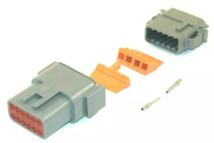 Deutsch DTM liitinlukitsin DTM06-12S uroskuoreen - Deutsch-liittimet - DTM-WM12S - 1