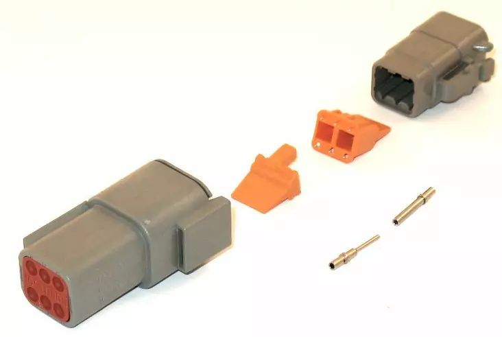 Deutsch DTM liitinlukitsin DTM06-6S uroskuoreen - Deutsch-liittimet - DTM-WM6S - 1