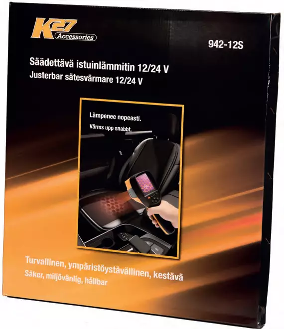 Istuinlämmitin PRO 12/24V 42 x 40 cm - Istuinpäälliset - 942-12S - 1