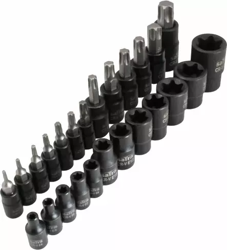 Asta torx hylsy- ja kärkihylsysarja t8-t60 / e4-e22 25 osaa - Hylsysarjat - ASTS-H2548T - 2