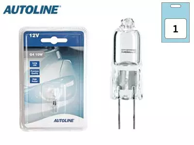 Polttimo Autoline 12V 10W G4 Halogen Blister - Auton polttimot - 431922-BLIST - 1