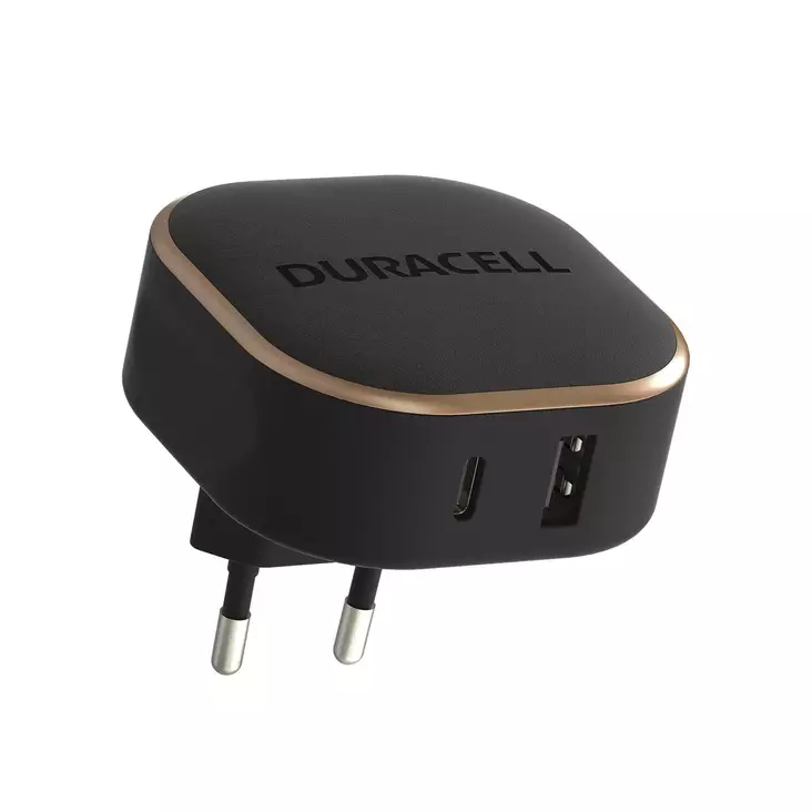 Durasell musta USB A+C laturi PD 30 - Elektroniikka - DRACUSB20-EU - 1