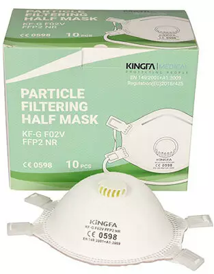 FFP2 Hengityssuojain venttiilillä 10 kpl - Hengityssuojaimet - 913-FFP2V - 1