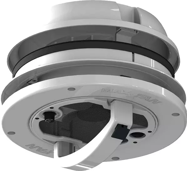 MaxxFan Dome poistoilmaventtiili 12 V, valkoinen - Kattoluukut ja osat - 00-03812W - 1